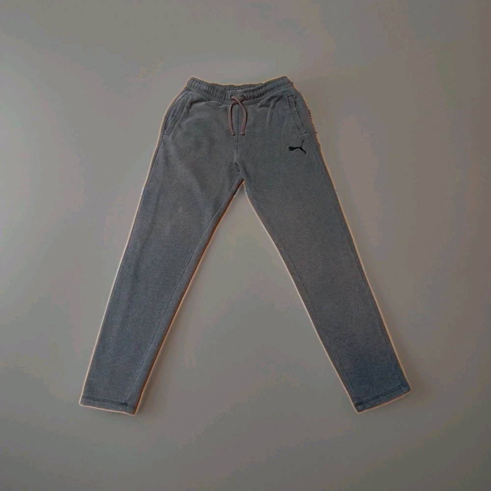Puma Pull On Fleece Lined‎ Sweatpants/S/Dark Heathered Gray/ Pockets